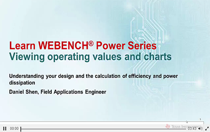 使用WEBENCH®Power Designer查看工作值和图表 