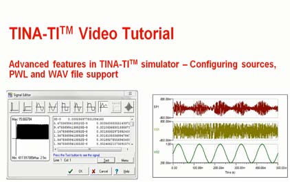 在TINA-TI（TM）模拟器中配置源