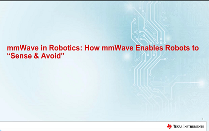 （中文）机器人如何利用mmWave实现“传感和避障”