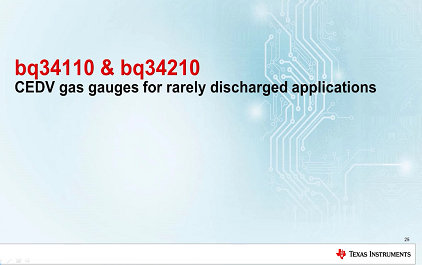 8 适用于稀有放电应用的 bq34110 和 bq34210-Q1 电池电量监测计