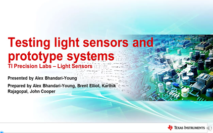 测试光传感器和原型系统