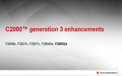 C2000™ generation 3 enhancements