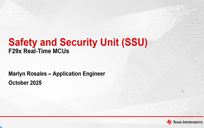 F29x 实时 MCU 上的功能安全和信息安全单元 (SSU)