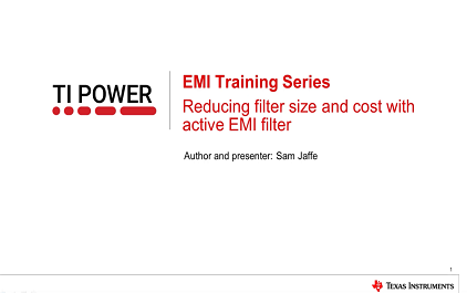 2.6 使用有源 EMI 滤波器减小滤波器尺寸和成本