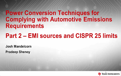 1.2 EMI 的来源和车载应用的 EMI 标准 CISPR 25